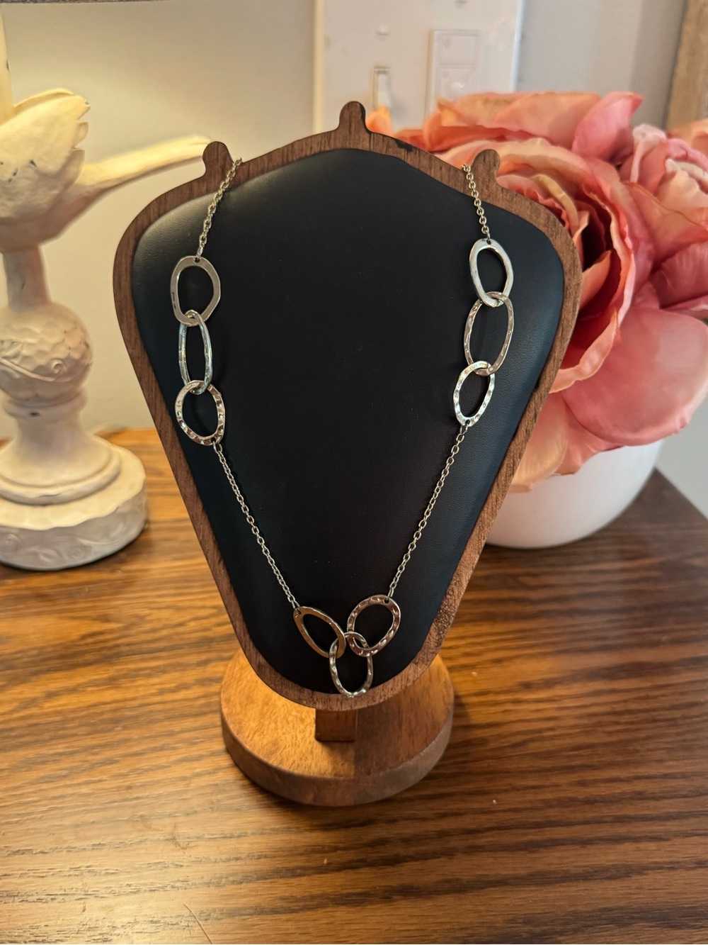 Silver Link Statement Necklace - Women Jewelry